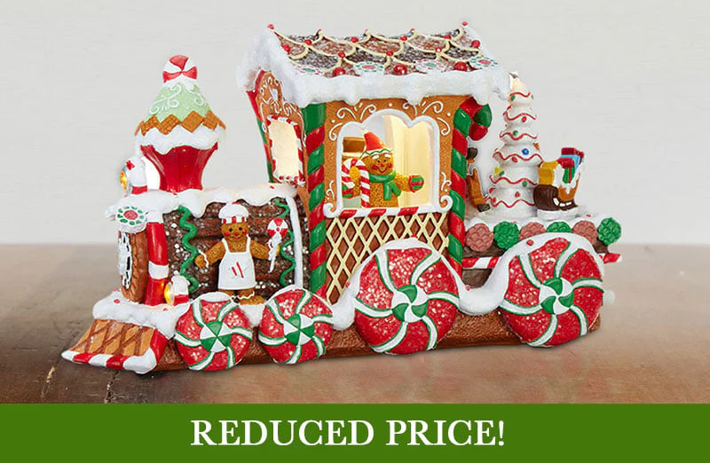 Musical Light Up Gingerbread Train Engine