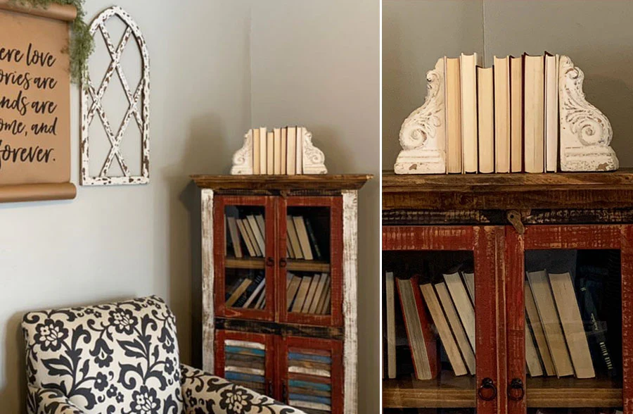 Chippy White Corbels, Set of 2