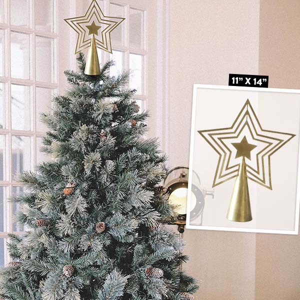 Antique Brass Star Tree Topper