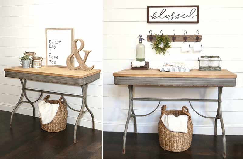 Rustic Wood Console Table