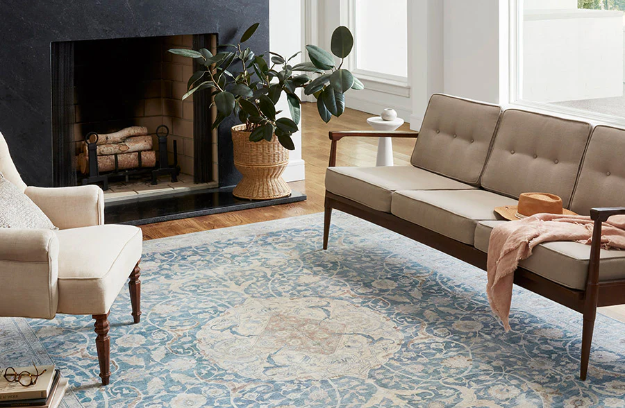 Chris Loves Julia x Loloi Antique Sky Rug, Pick Your Size