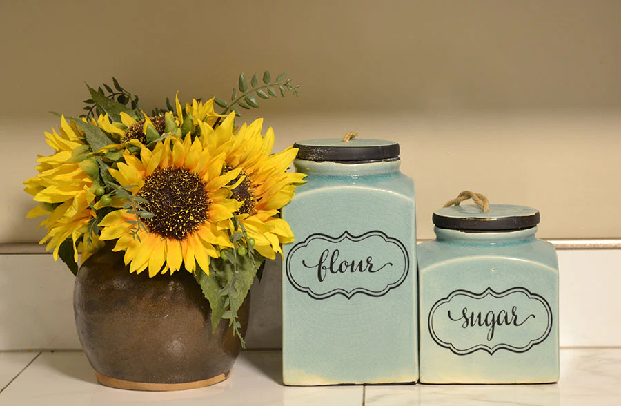 Kitchen Canister Vinyl Decals, Set of 4 | Handmade in the USA