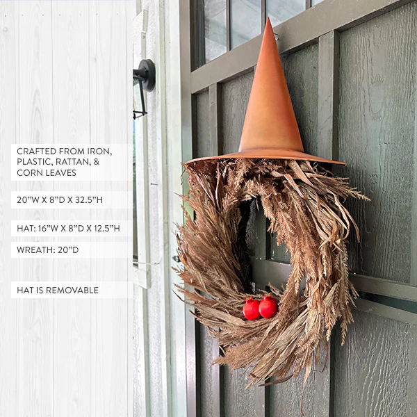 25 Inch Pampas Grass Harvest Wreath