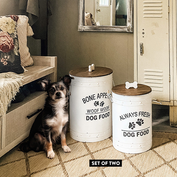 LARGE Dog Food Safe Storage Containers, Set of 2
