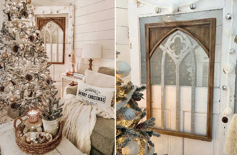 Galvanized Cathedral Arch with Wooden Frame