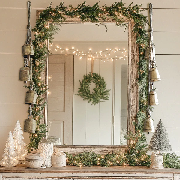 Hanging Rustic Gold Christmas Bells, Choose Your Style