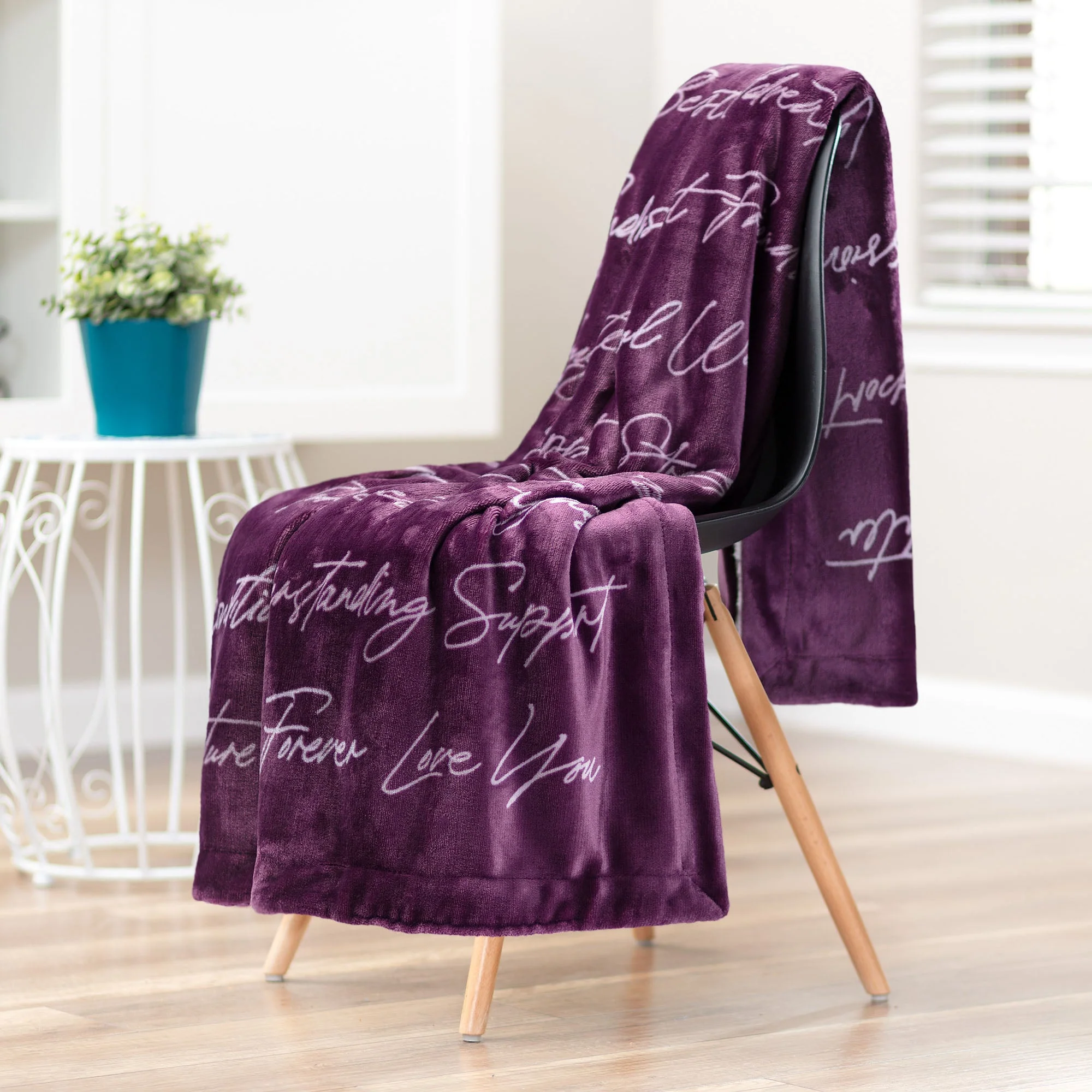 Best Friend Sherpa Gift Throw Blanket