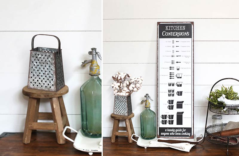 Galvanized Grater Vase