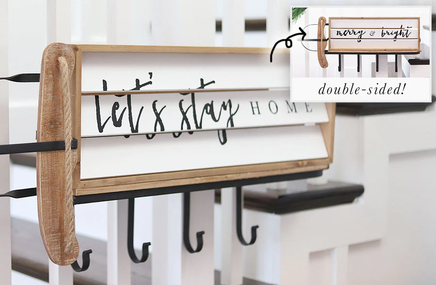 2 in 1 - Reversible Wood Shutter Sign