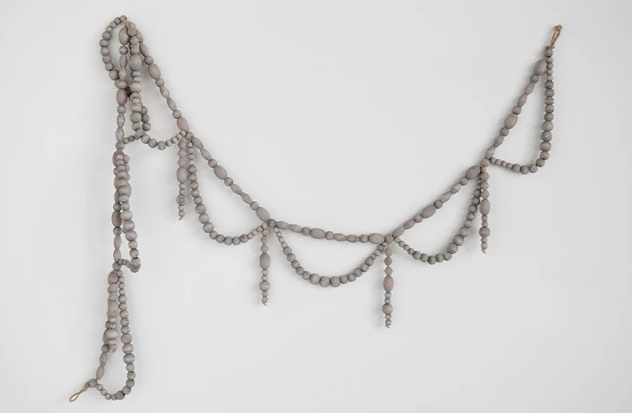 72 Inch Wood Bead Garland