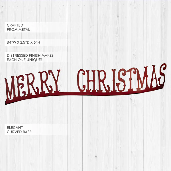 Merry Christmas Mantel Decor