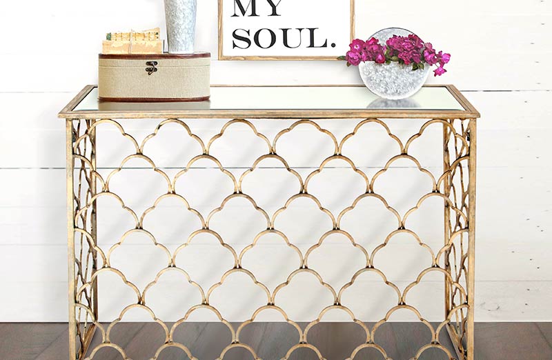 Scalloped Console Table