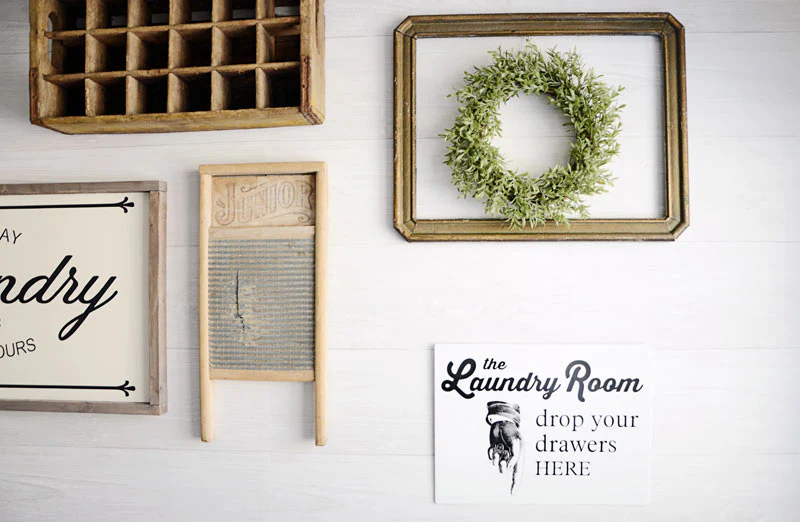 Enamel Laundry Room Sign