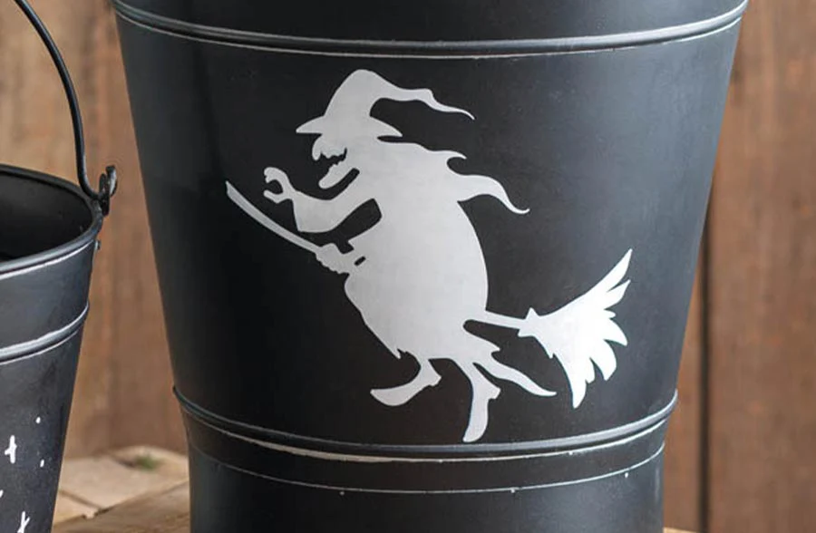 Black Witch Buckets, Set of 2