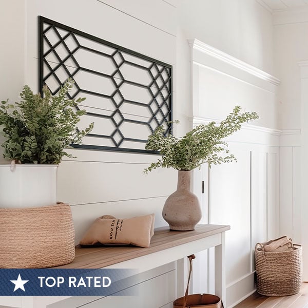 HUGE Metal Framed Wall Decor