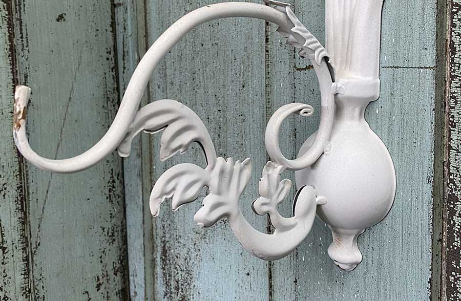 White Ornate Wall Hook