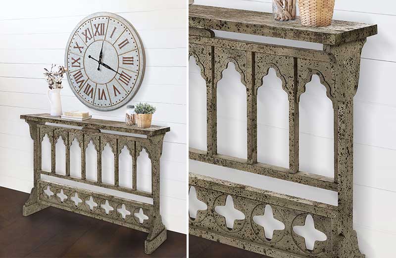 Cathedral Arched Narrow Console Table