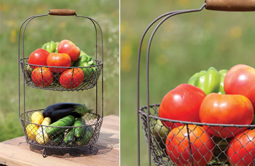 *Large* Two Tier Wire Basket