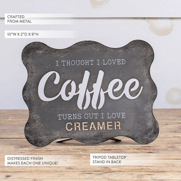 Metal Tabletop Coffee Sign