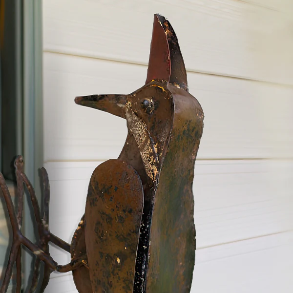 Rustic Metal Woodpecker