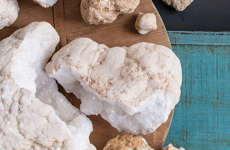 Quartz Split Geode  Set of 2