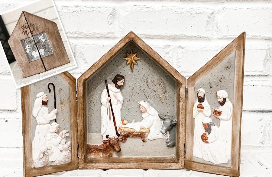 Cathedral Inspired Nativity Scene Display