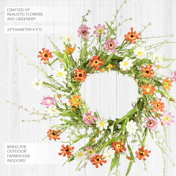 Premium Mixed Floral Silk Wreath
