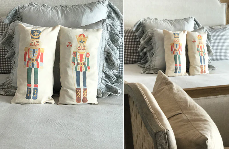 Christmas Nutcracker Pillow Covers  Set of 2