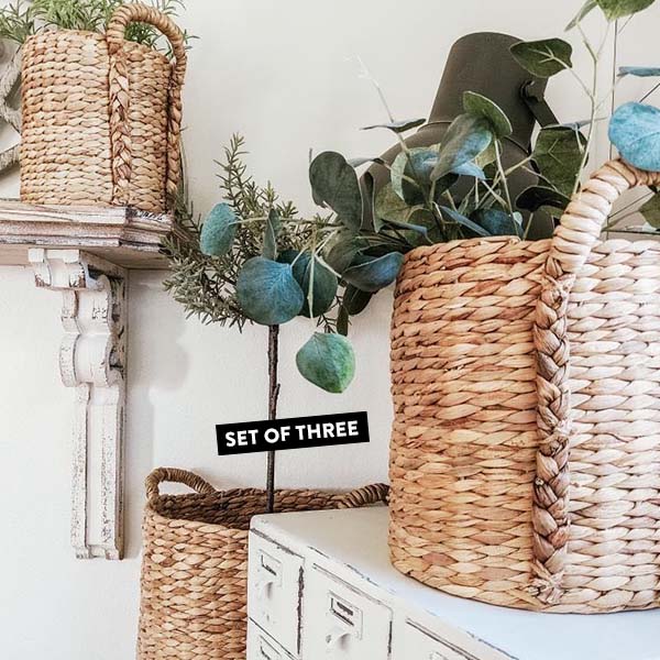 Hyacinth Storage Baskets, Set of 3