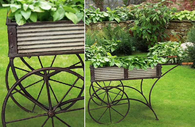 *HUGE* Metal Flower Cart