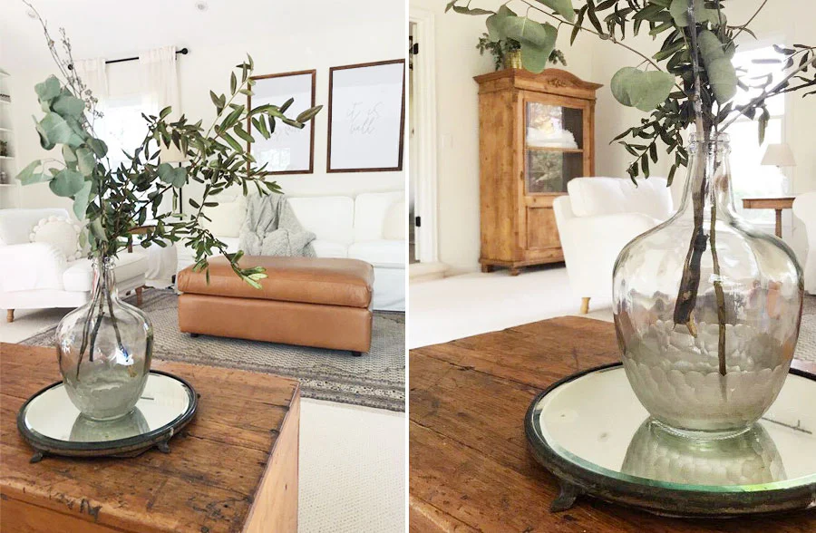 Demijohn Vase with Hammered Paint Detail