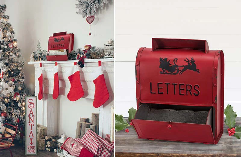 Metal Letters to Santa Post Box