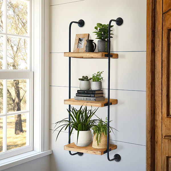 Three Tier Wall Ladder Shelf