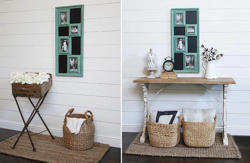 HUGE Antique Chalkboard Photo Collage