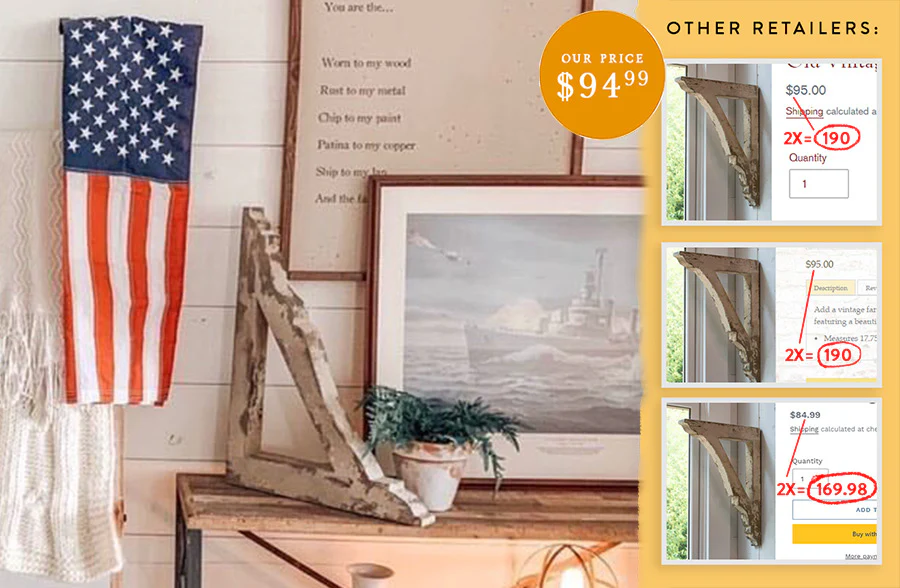 Old Carriage House Corbel, Set of 2