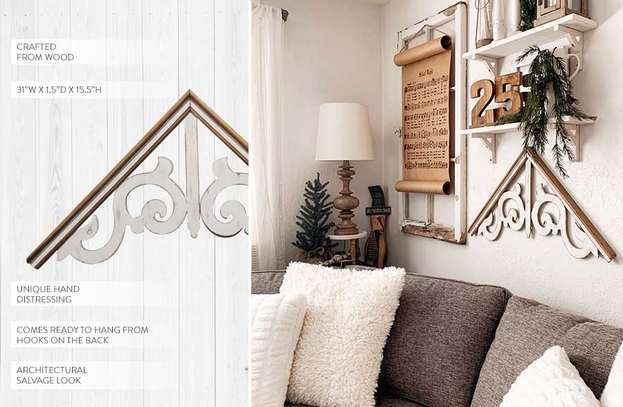 Carved Wooden Wall Gable