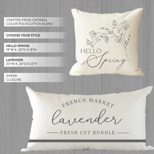 Spring Cotton Blend Pillow Cover, Pick Your Style