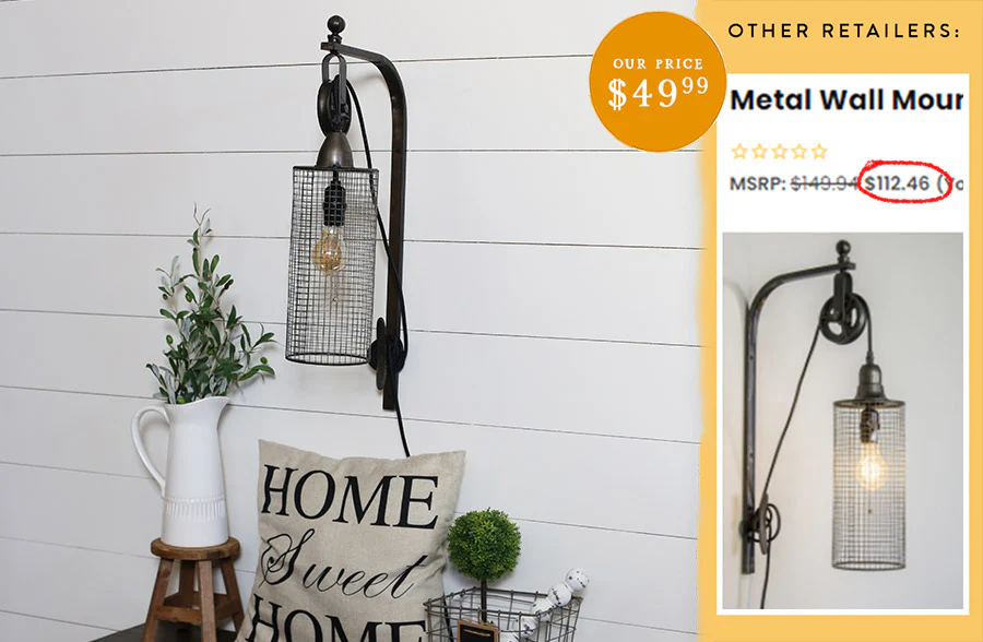 Industrial Caged Wall Sconce