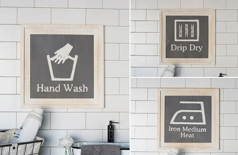 Laundry Chalkboard Inspired Signs