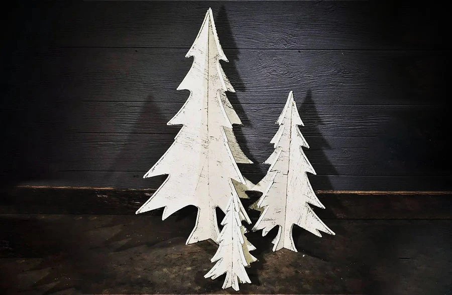 Wooden Christmas Tree Tabletop Cutout