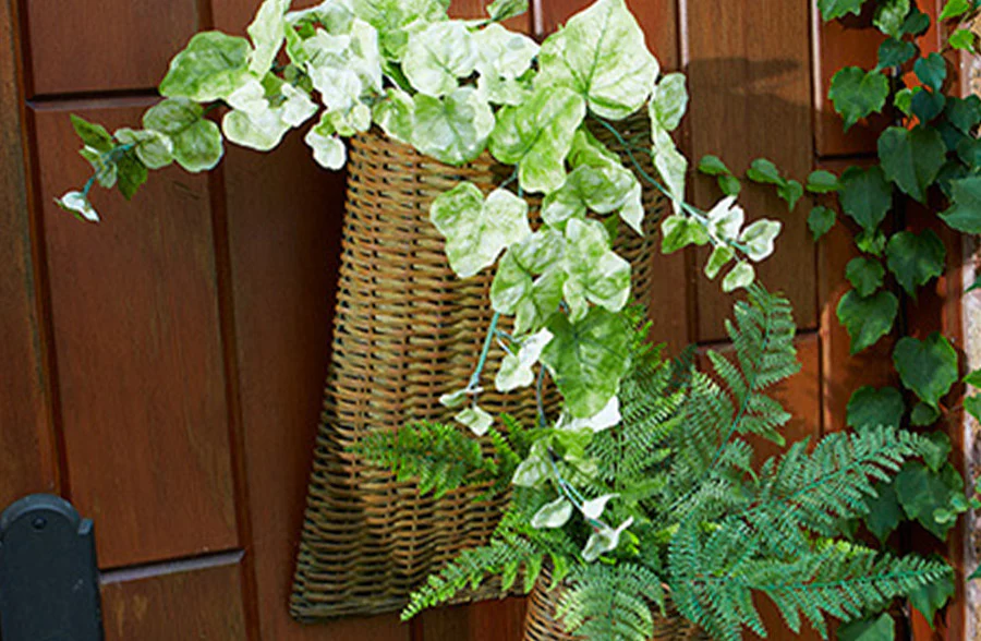 Rattan Wall Baskets, Set of 2