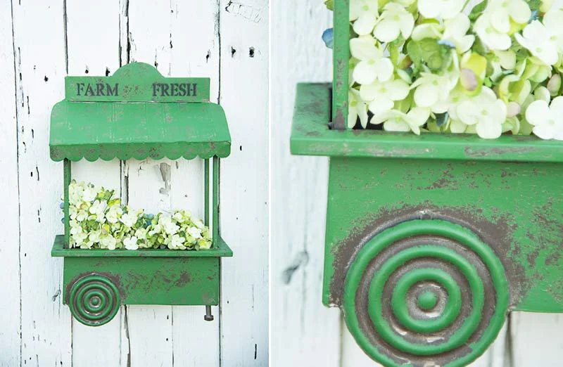 Farm Fresh Hanging Cart Planter