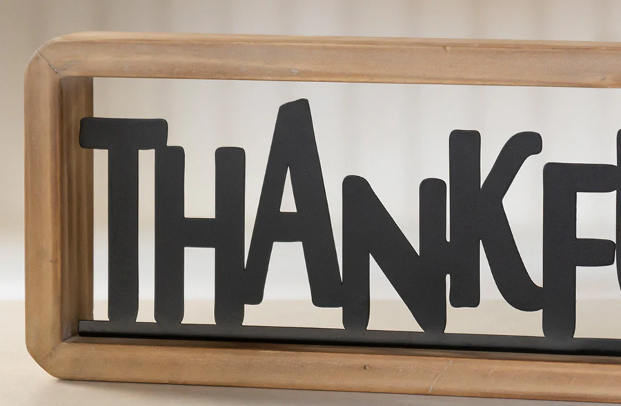 Heartfelt Metal Cutout Signs in Wooden Frames, Pick Your Word | Modern Farmhouse