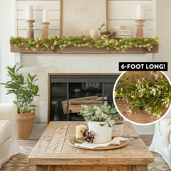 6 Foot Faux Boxwood Garland