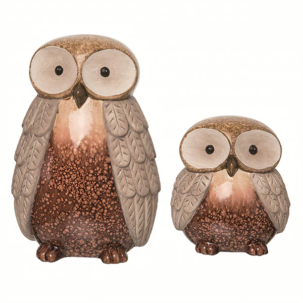 Terracotta Owls, Set of 2