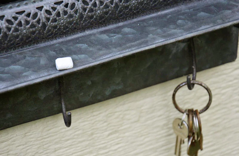 Vintage Framed Chalkboard with Hooks