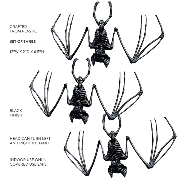 Skeleton Bats, Set of 3