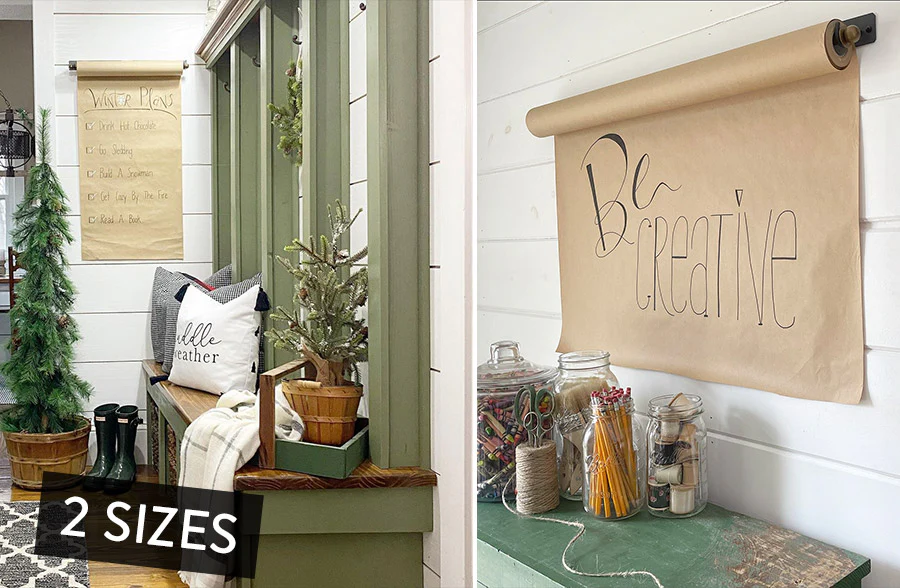 Brass Finish Hanging Note Roll, Pick Your Size