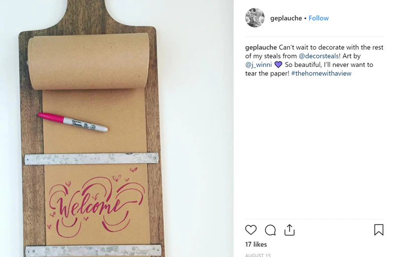 Cutting Board Hanging Note Roll