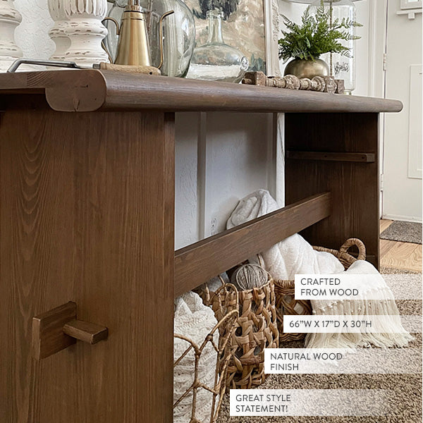 Wood Console Table | 66 Inch